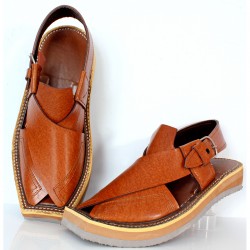 Mustard Stitched Design Stylish Peshawari Sandal AK-702